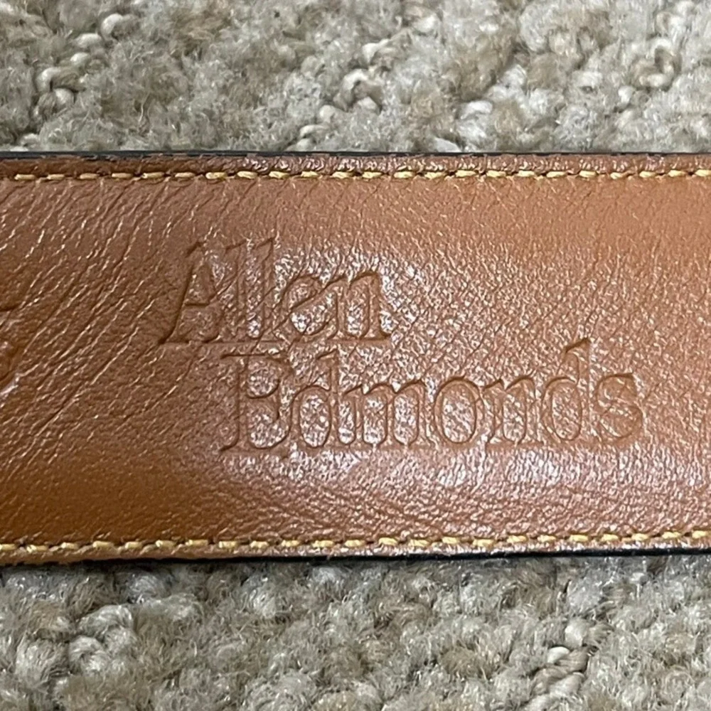 Allen Edmonds Leather Dress Belt Mens 38 Black Handcrafted USA Custom Calf 1 1/8
